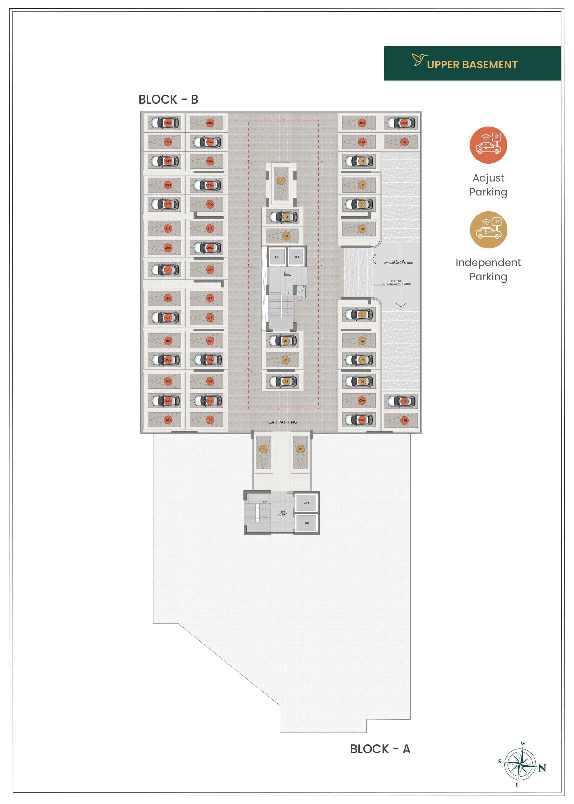 BLOCK - A & B ( UPPER BASEMENT FLOOR )